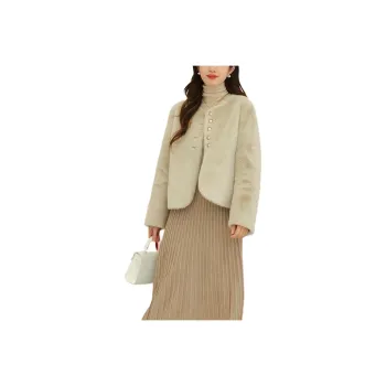 GOELIA Velvet feel Coat Women's Pink Apricot