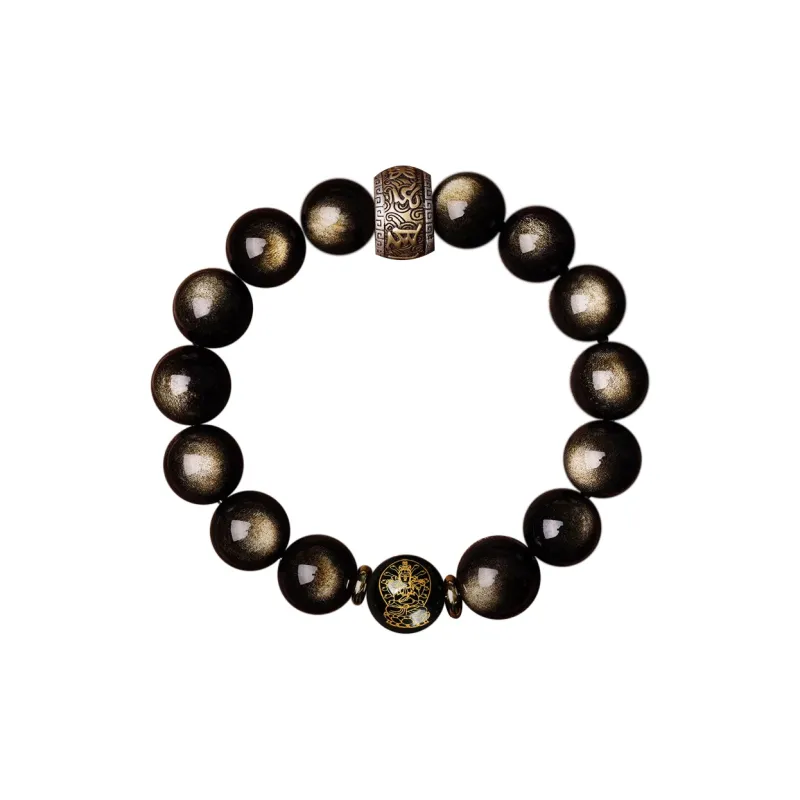 The Thousand Seals Family Obsidian Bracelets Unisex-0