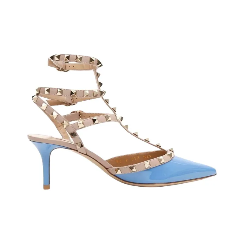 Valentino Slim Heel High Heels Women's Blue-1