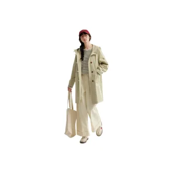 ZIHAN Trench Coat Women's Khaki Green