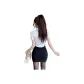 Blue Shirt+Black Skirt Set