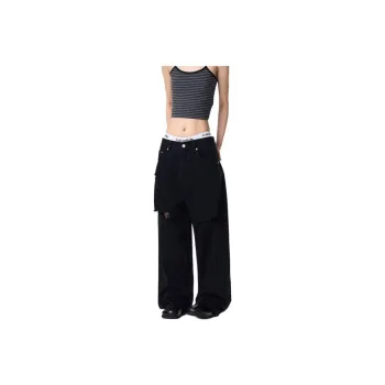BENGEN Jeans Unisex Black
