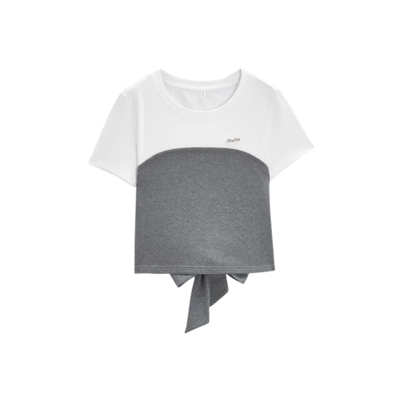 Love to serve T Shirts Women's Gray White-1