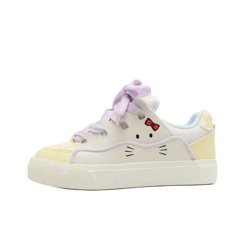 Yalu Canvas Shoes Women's Low Top White/Pink/Purple-1