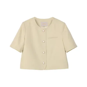 Cypress House Cropped Coat Women's Beige Apricot