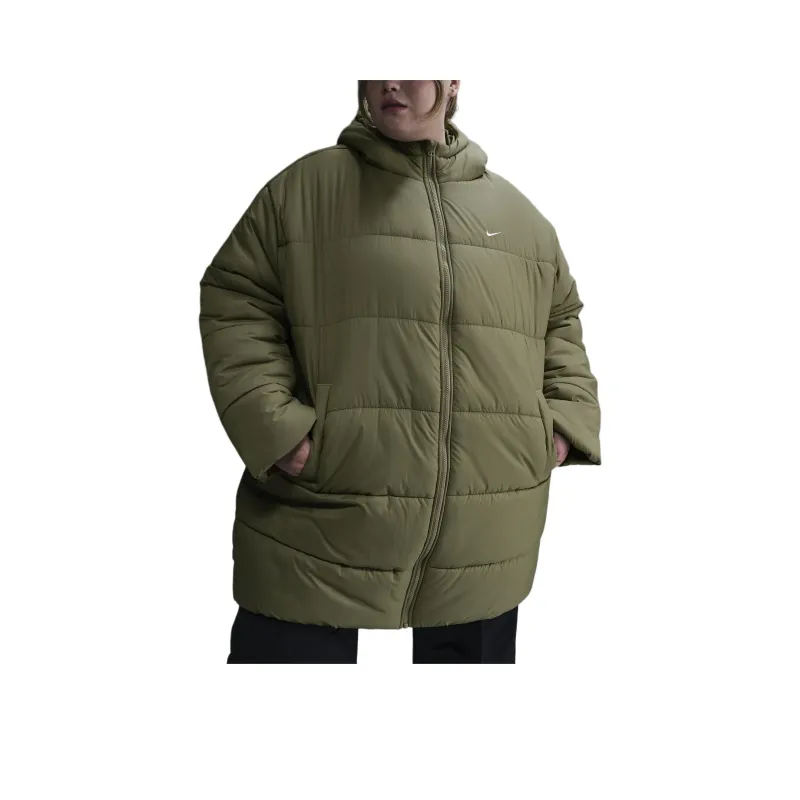 Nike SportswearTherma-FIT Parka Coats Women's Light Army Green/White-0