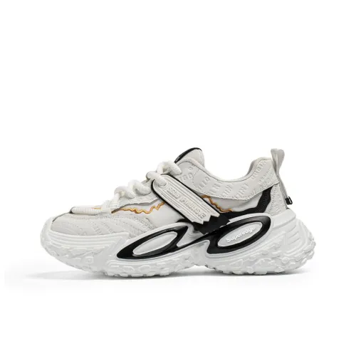 SUPEREDGE Slip Resistant Cushioning Low Top Chunky Sneakers Men's