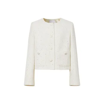 Hopeshow Cropped Coat Women's Raw White