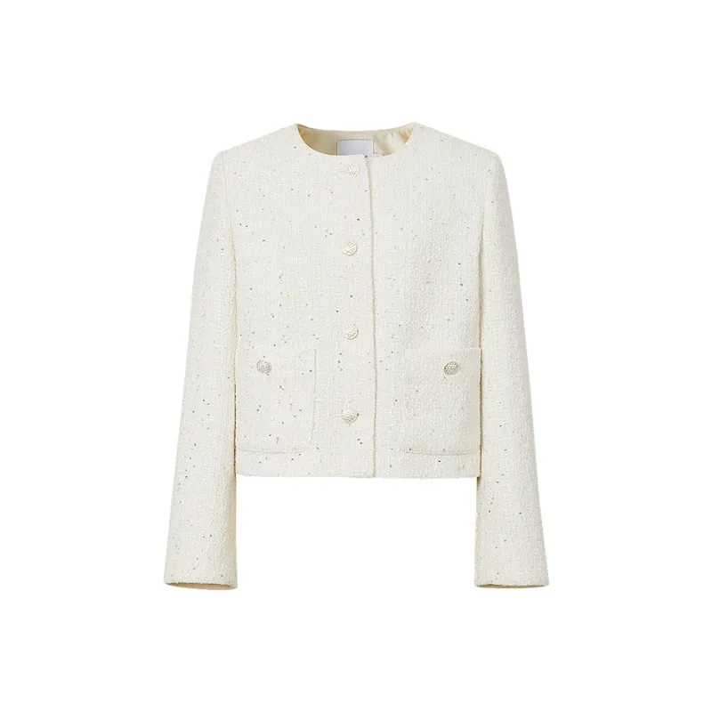 Hopeshow Cropped Coat Women's Raw White-0