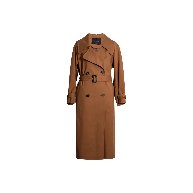 ROEYSHOUSE Trench Coat Women's Coffee-0