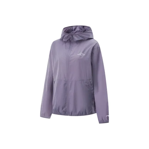 LiNing Smoothie Trench Coat Women's Crow Gray Purple