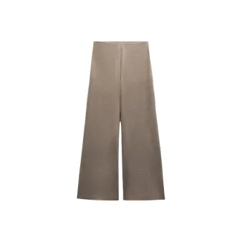ZARA Casual Pants Women's Zebra Print Brown Yellow