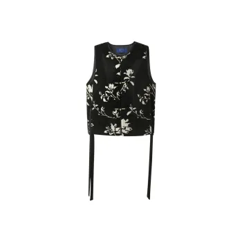 3COLOUR Vest Women's Black Rice Floral