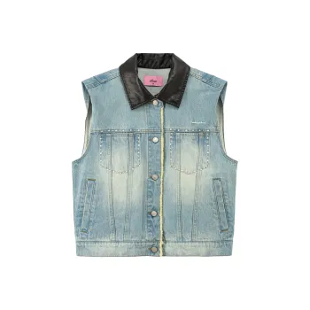 CHUU Vests Women's Medium Denim Blue