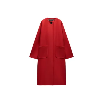 ZARA ZW Series Coats Women's Red