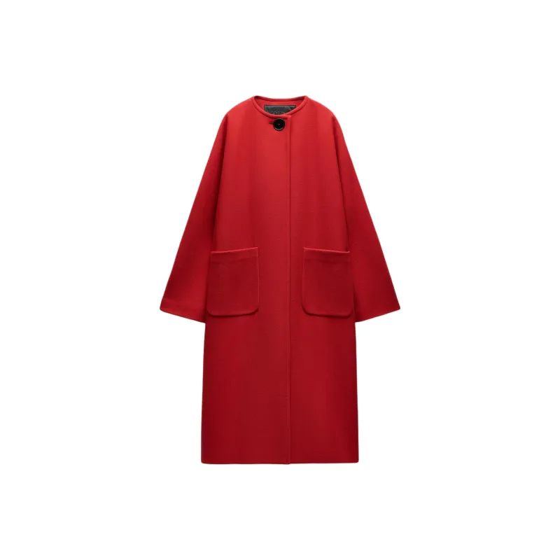 ZARA ZW Series Coats Women's Red-0