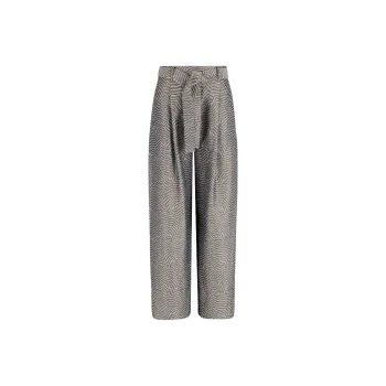 GIORGIO ARMANI Jacquard Viscose Silk And Linen Single pleat Trousers