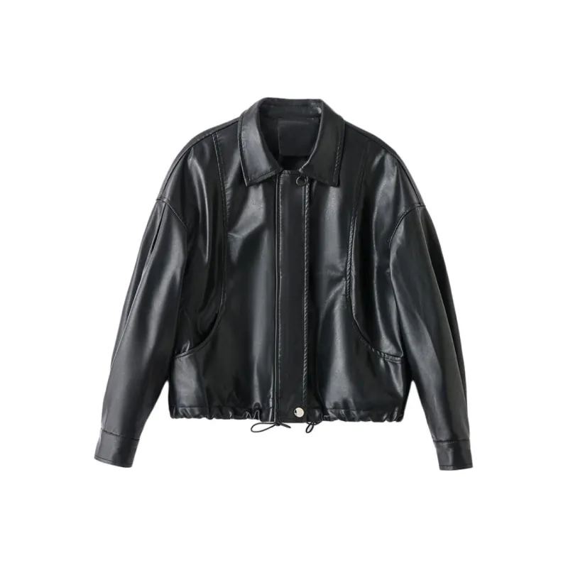 Yi Mengyuan Leather Jacket Women's-0