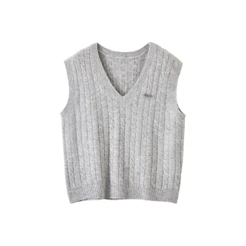 XIANGYING Vests Women's Gray
