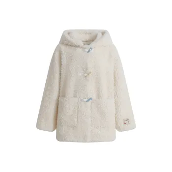ELEVEN SLEEP Velvet feel Coat Women's White