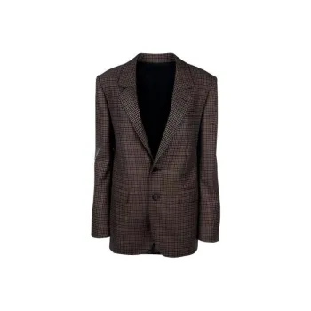 CELINE Jude Single Breasted Checked Jacket