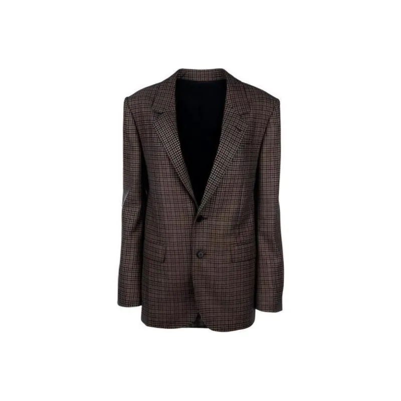 CELINE Jude Single Breasted Checked Jacket-0
