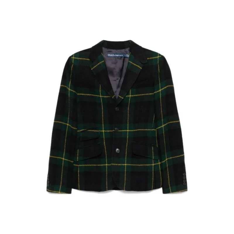 Polo Ralph Lauren Single Breasted Checked Blazer-0