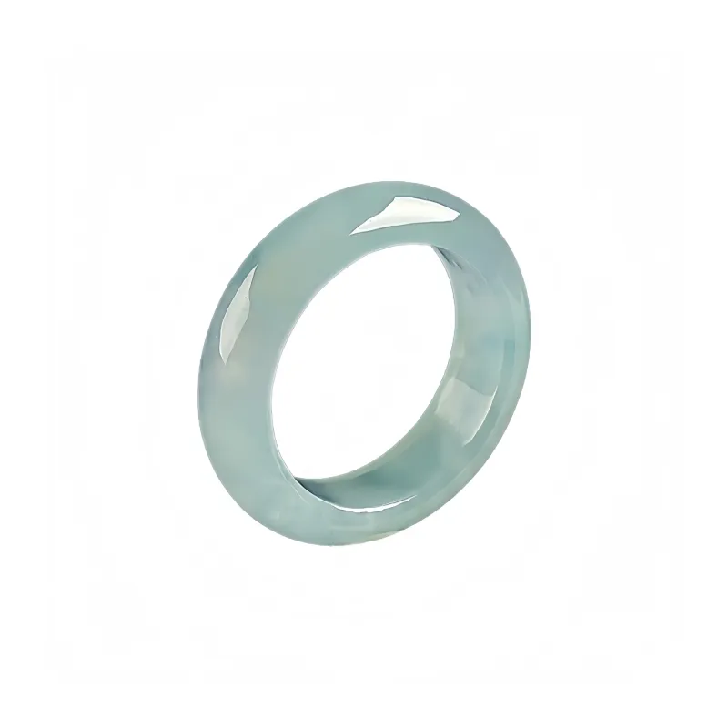 MY WORLD BEGINS AND ENDS WITH YOU Ice Glutinous Jadeite Rings Unisex-0