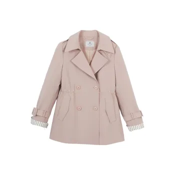 XIANGYING Trench Coat Women's Pink