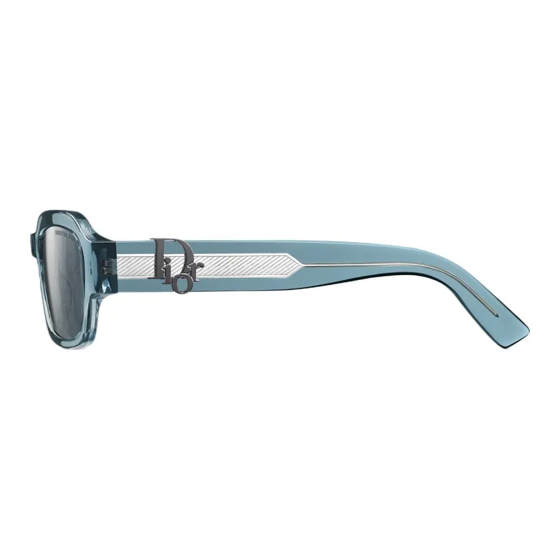 DIOR Acetate Metal Rectangular Sunglasses Unisex Blue-2