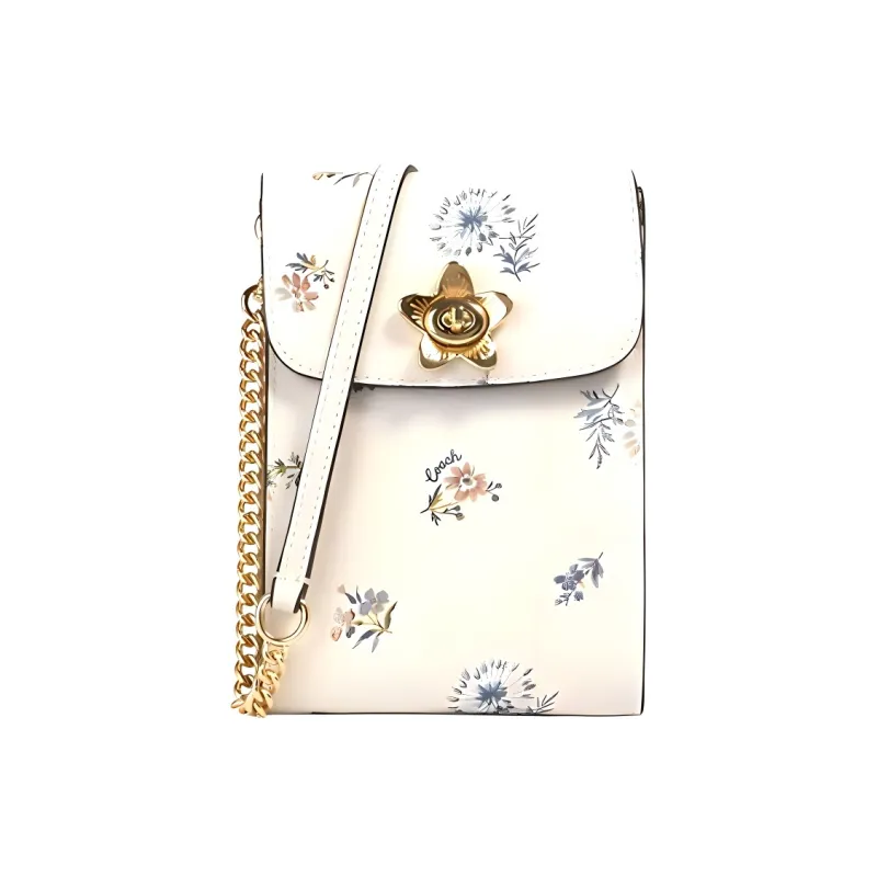 COACH Rachel Canvas With Leather Crossbody Bags Women's White-0