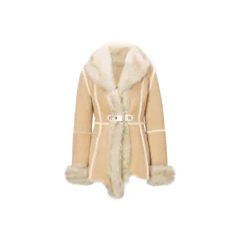 JYOSEI Velvet feel Coat Women's Light Brown
