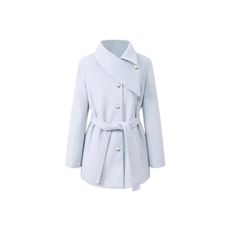 ABCMININ Coats Women's Blue-0