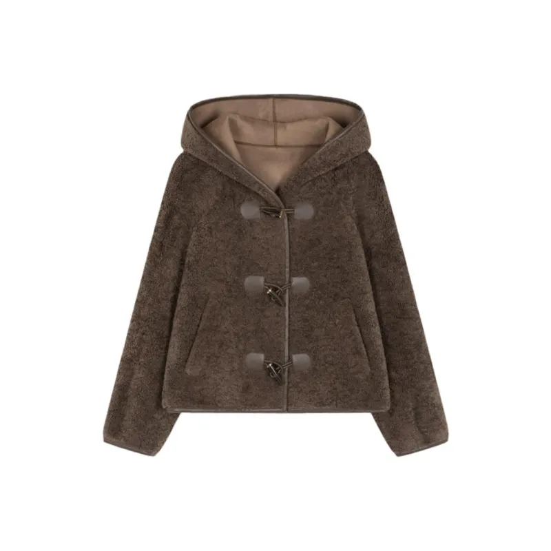 IHIMI Velvet feel Coat Women's Coffee-0