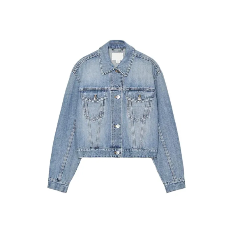 ZARA Valentine's Day Collection Denim Jackets Women's Blue-0