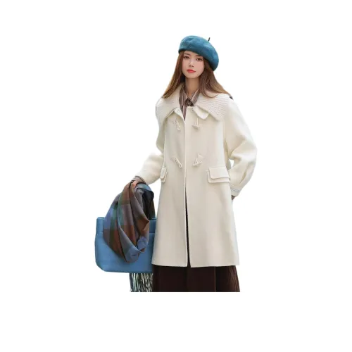 Emodues Coats Women's Raw White