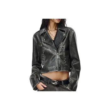 IMXS Leather Jacket Coat Women's Black
