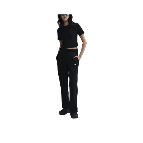 Nike Sportswear check Fleece Casual Pants Women's Black/Canvas White