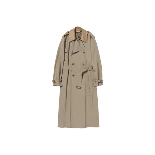 Auralee Wool Trench Coat 'Khaki Beige'