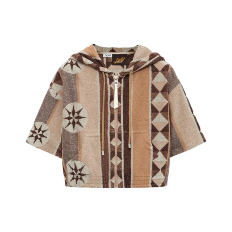 LOEWE Paula's Ibiza Hoodie 'Beige/Multicolor'-0