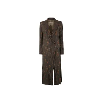 UMA WANG Floral Printed Double Breasted Coat