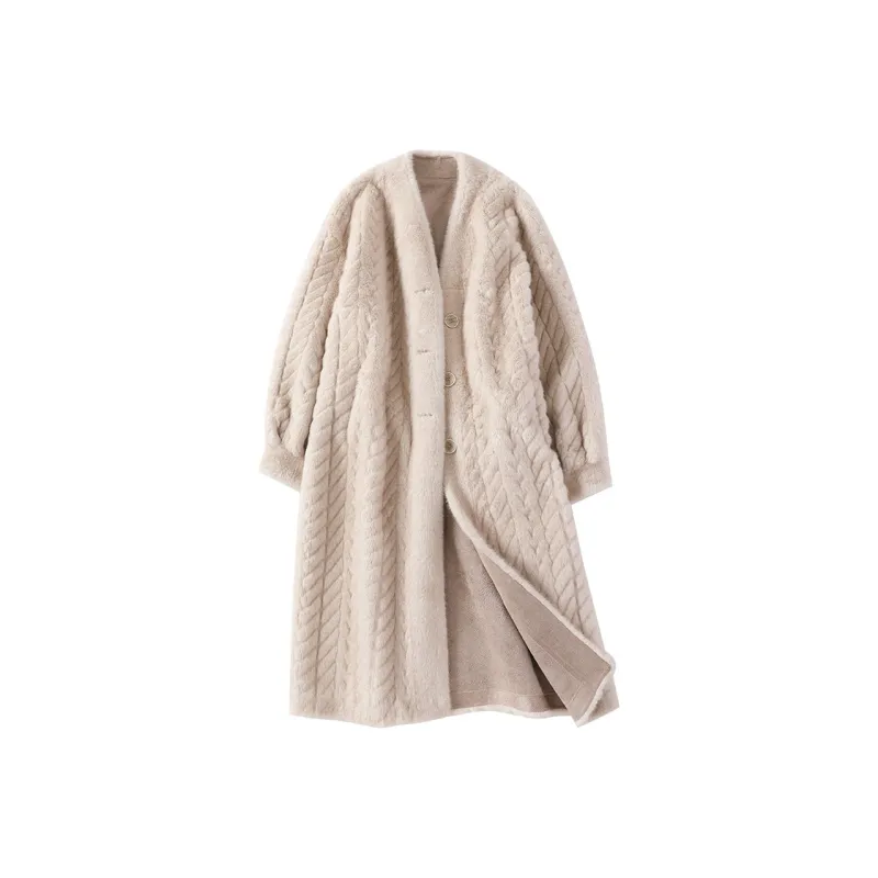 XIANGYING Velvet feel Coat Women's Oat-0