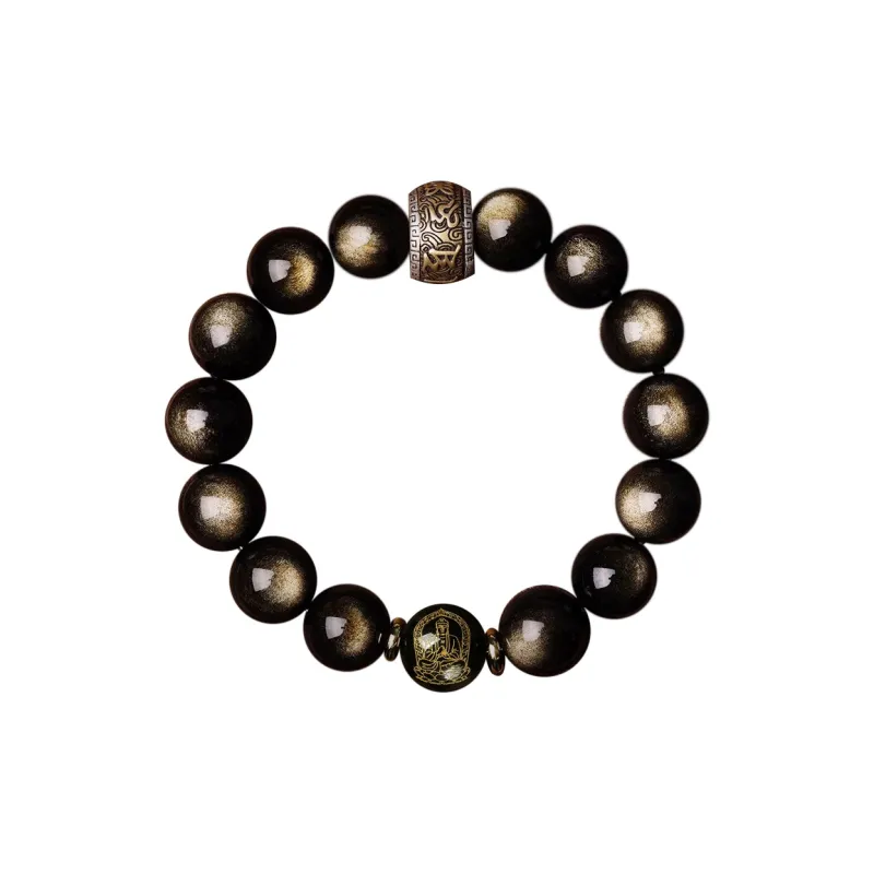 The Thousand Seals Family Obsidian Bracelets Unisex-7