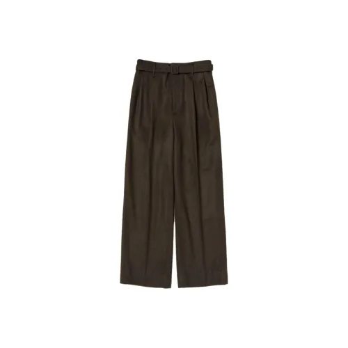 Auralee Baby Camel Flannerl Slacks 'Dark Brown'