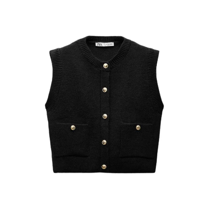 ZARA Vests Women's Black-0