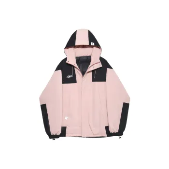 Tryforlove Autumn And Winter Season Puffer Jacket Unisex Pink/White