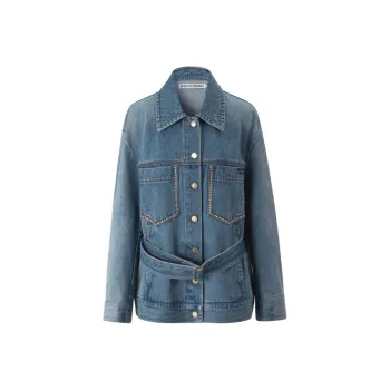 III VIVINIKO Denim Jacket Women's Medium Blue