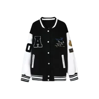 ABBY GODDESS Baseball Jacket Women's Black