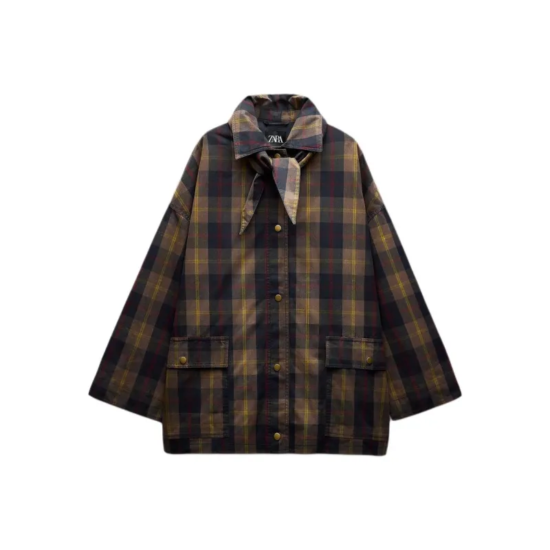 ZARA Trench Coat Women's Multicolor-0
