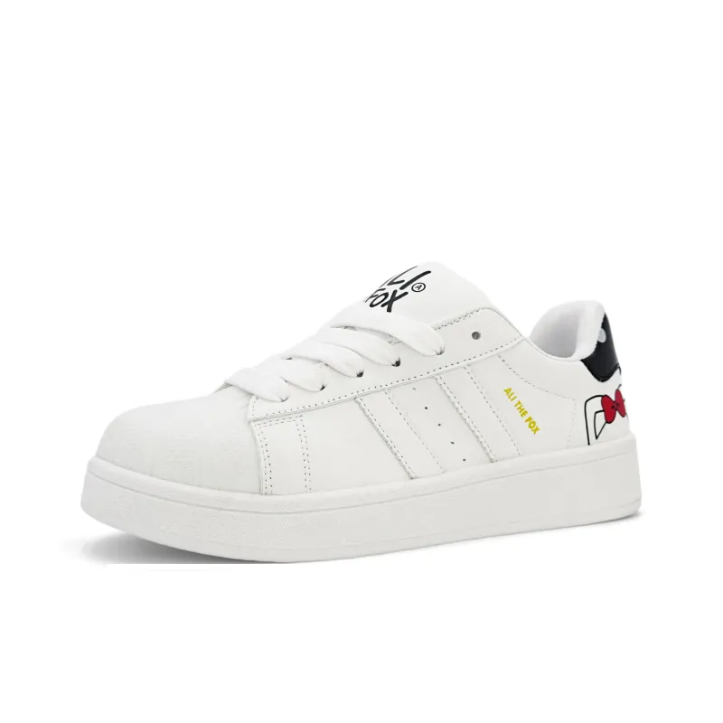 ALI THE FOX Skateboard Shoes Women's Low Top White-2
